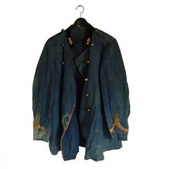 Heavy Linen French Fireman's Tunic Circa 1880, front open