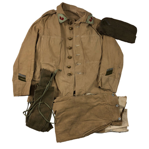 1930s French Armoured Cavalry Tropical Jacket & Trousers w/ Cap+