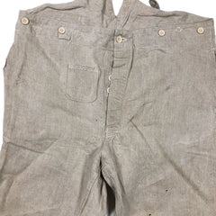 1940s German Trellis HBT Linen Work Trousers WWII