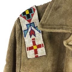 Fringed Buckskin Jacket Native American Navajo Beading C1950