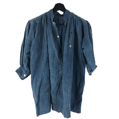 C1910 French Pure Linen Biaude Work Pullover Shirt