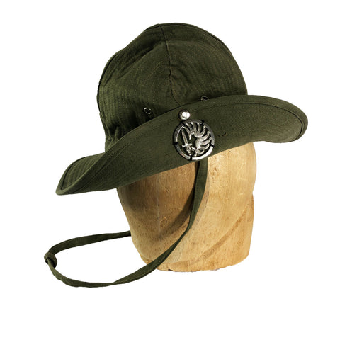 French Tropical Slouch Bush Hat Paratrooper Used Dated 1952