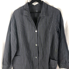 C1930 French Pinstripe Woman's Unisex Work Blouse