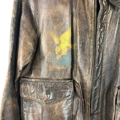 Original Eagle Squadron Painted Leather A2 Flight Jacket