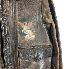 Original Eagle Squadron Painted Leather A2 Flight Jacket