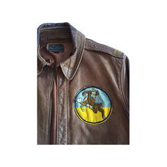 Perry Sportswear Type A-2 96th Squadron Flight Jacket, patch detail