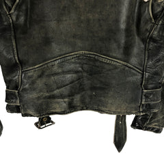 1950s Leather Mototrcyle Jacket Harley Davidson Patched