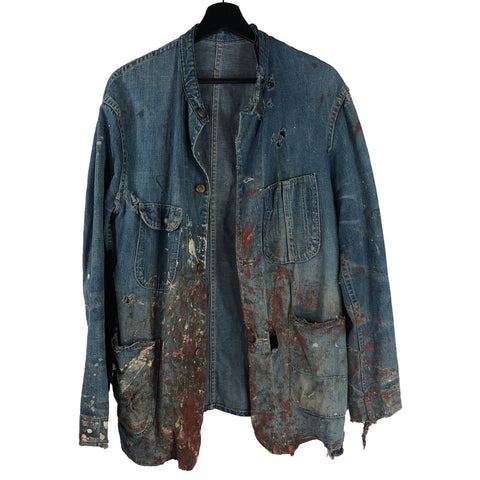Relic Denim Work Jacket Custom & Painted C1950