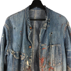 Relic Denim Work Jacket Custom & Painted C1950