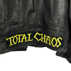 Customized Studded Motorcycle Jacket Punk Rock Rancid Total Chaos