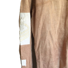 1920s Two-Piece Linen Middy Patched Sailor Styled Blouse & Skirt