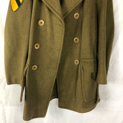 M26 US Army Overcoat w/ Belt Cavalry Patched EX Cond