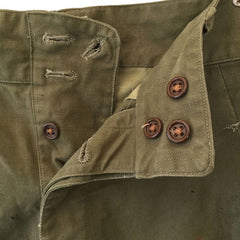 47/51 French Paratrooper Jump Pants, fly detail