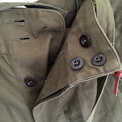 Unissued French 47/51 Paratrooper Jump Trousers, fly detail