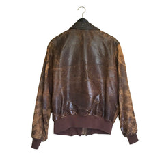 Painted 100 Bomber Squad Russet Leather A2 Jacket