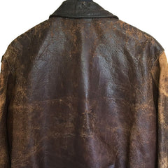Painted 100 Bomber Squad Russet Leather A2 Jacket