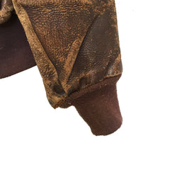 Painted 100 Bomber Squad Russet Leather A2 Jacket