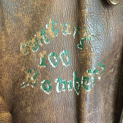 Painted 100 Bomber Squad Russet Leather A2 Jacket