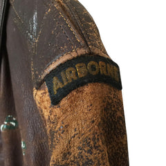 Painted 100 Bomber Squad Russet Leather A2 Jacket