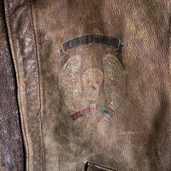 Painted 5th Bomb Group Type A-2 Jacket, artwork detail