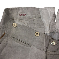 C1900 French Belle Jardiniere Pompier Fireman Linen Work Pants