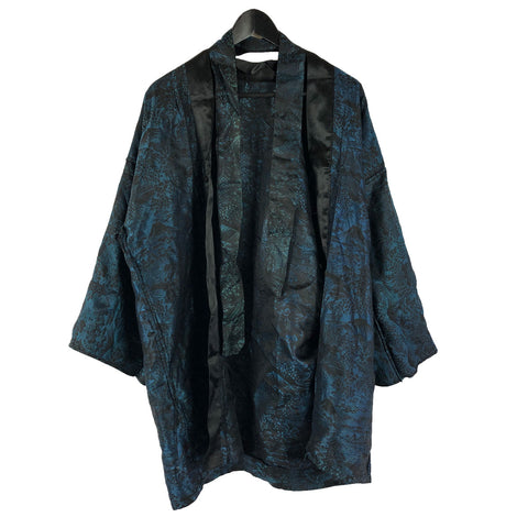 C1950 Japanese Silk Souvenir Kimono Smocking Jacket