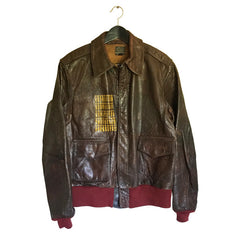 Mint Painted Aero Leather Type A2 Flight Jacket