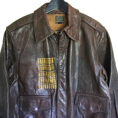 Mint Painted Aero Leather Type A2 Flight Jacket