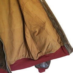 Mint Painted Aero Leather Type A2 Flight Jacket