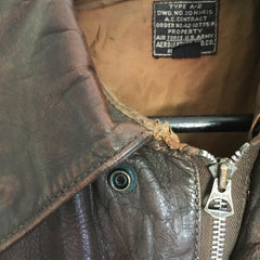Mint Painted Aero Leather Type A2 Flight Jacket