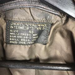 Brill Brothers US Navy G-1 Flight Jacket Size 46 Mint