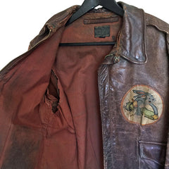 Perry Sportswear Type A2 Flight Jacket Patched 385th Bomb Group 548th Squadron