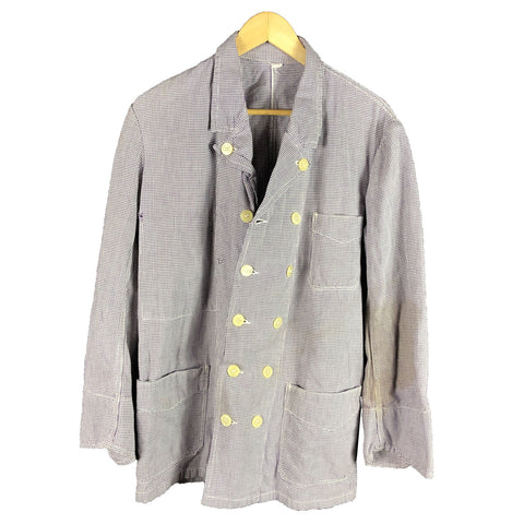 Vintage Au Molinel French Butcher's Work Jacket