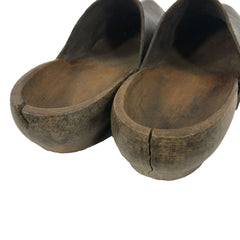 C1900 French Breton Wood & Leather Clogs