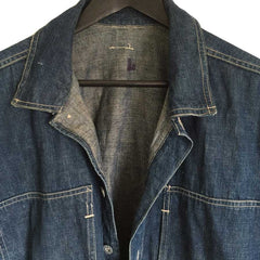 1930's Indigo Denim US Army Pullover, collar detail