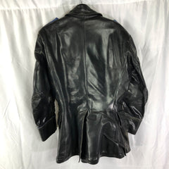 1950s Heavy Leather Belgian Police Jacket