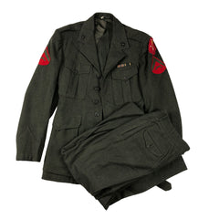 Named Set of Marine Corp Service Jacket & Trousers USMC