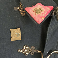 Tailored Czech-Slovakian Fireman's Wool Parade Tunic, collar detail