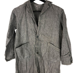 French Vintage Charcoal Women's Work Coat Lab