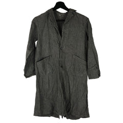 French Vintage Charcoal Women's Work Coat Lab