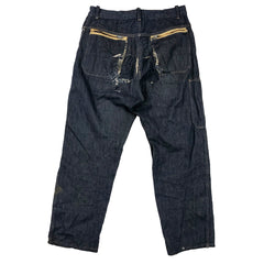 C1950 French Jeans Denim Work Pants Patched