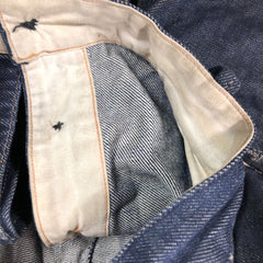 C1950 French Jeans Denim Work Pants Patched