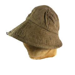 French Stamped 1940s Military Naval Mariner Canvas Hat