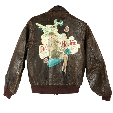 Painted 534th Bomb Squadron A-2 Flight Jacket "Flak Wackie"