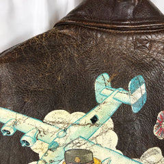 Painted 534th Bomb Squadron A-2 Flight Jacket "Flak Wackie"