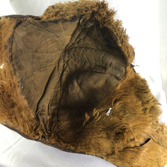 Fur Lined WW1 French Aviator Pilot's Leather Helmet