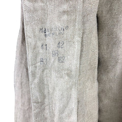 German Heer Linen Twill Trellis Work Jacket Dated 1943