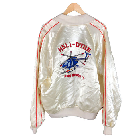 Vintage Sichel Heli-Dyne Long Beach Satin Souvenir Jacket