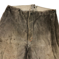 C1920 French Corduroy Work Pants Blue Horizon Patch