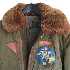 Named AAC 46 Bomber Group 64th Squadron Patched B-15A Flight Jacket